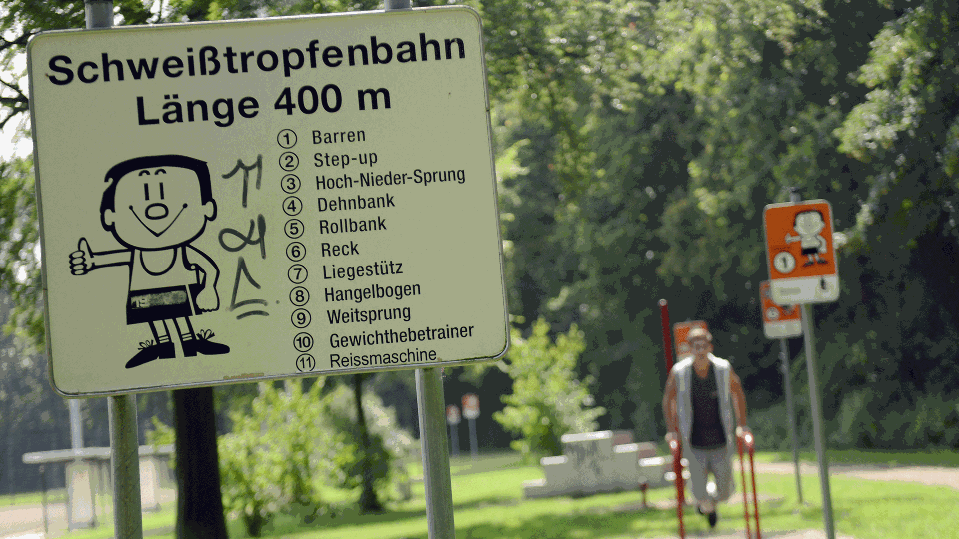 Der Trimm-Dich-Pfad "Schweißtropfbahn" in Münster wird auch heute noch benutzt. Der Trimm-Dich-Pfad "Schweißtropfbahn" in Münster wird auch heute noch benutzt.