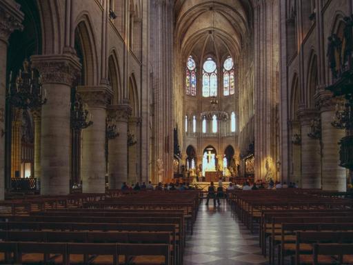 Das Kirchenschiff von Notre Dame de Paris.