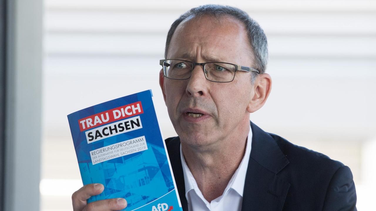 Jörg Urban ist Spitzenkandidat der AfD in Sachsen Jörg Urban ist Spitzenkandidat der AfD in Sachsen
