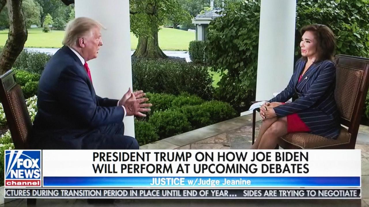 US-Präsident Donald Trump während eines Interviews auf Fox News. US-Präsident Donald Trump während eines Interviews auf Fox News.