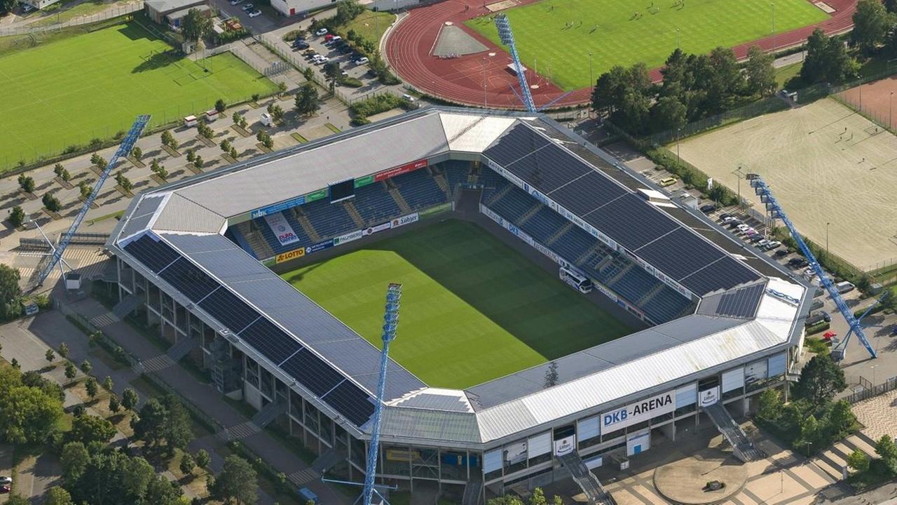 Das Stadion in Rostock aus der Luft Das Stadion in Rostock aus der Luft