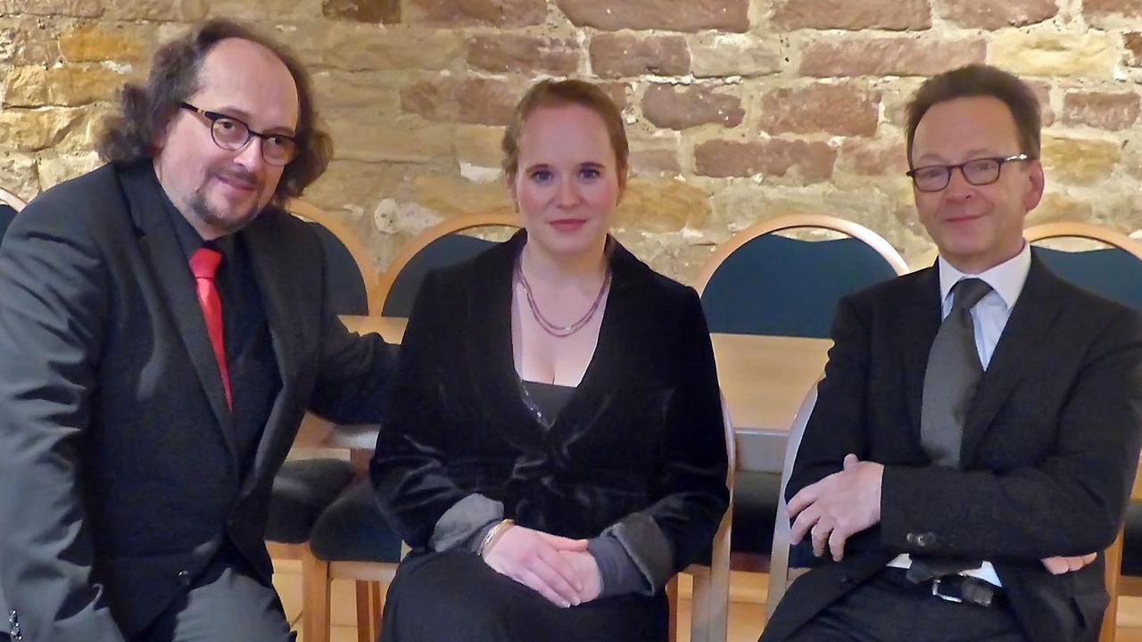 Dominik Wörner, Marie Luise Werneburg und Rudolf Lutz in Kirchheim 2018 (v. l. n. r.)