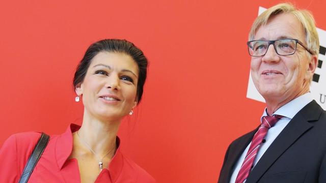 Die neue Doppelspitze der Linksfraktion: Sahra Wagenknecht und Dietmar Bartsch