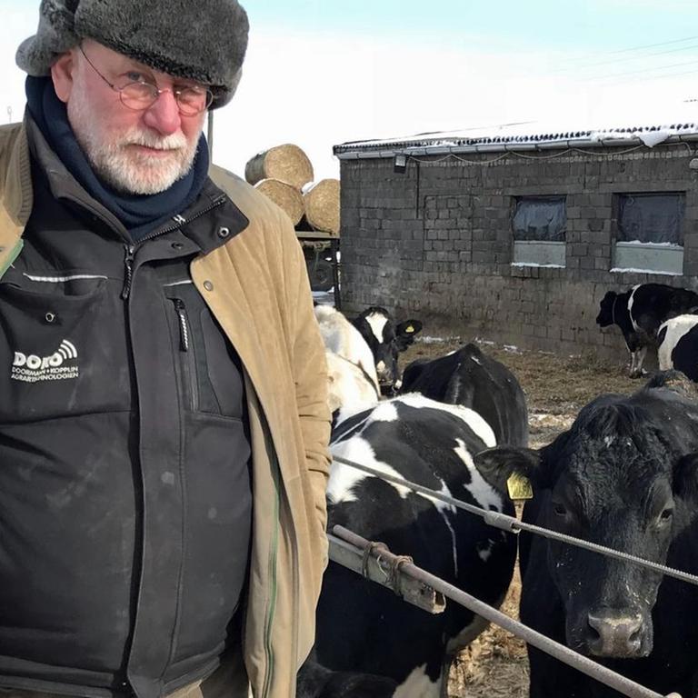 Der deutsche Landwirt Thassilo von der Decken bewirtschaftet 2.000 Hektar Land bei Gusew im Kaliningrader Gebiet
