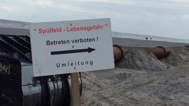 Sandaufspülung auf Langeoog