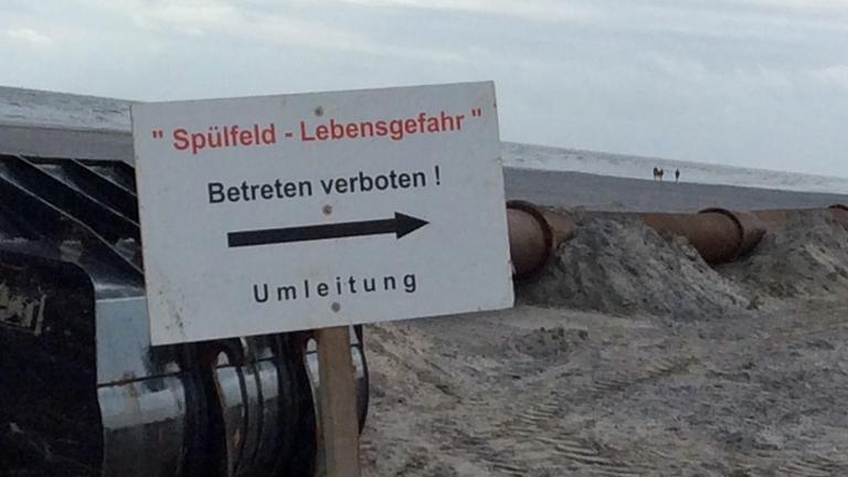 Sandaufspülung auf Langeoog Sandaufspülung auf Langeoog