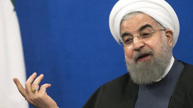 Irans Präsident Hassan Rohani am 11. April 2017 in Teheran. Irans Präsident Hassan Rohani am 11. April 2017 in Teheran.