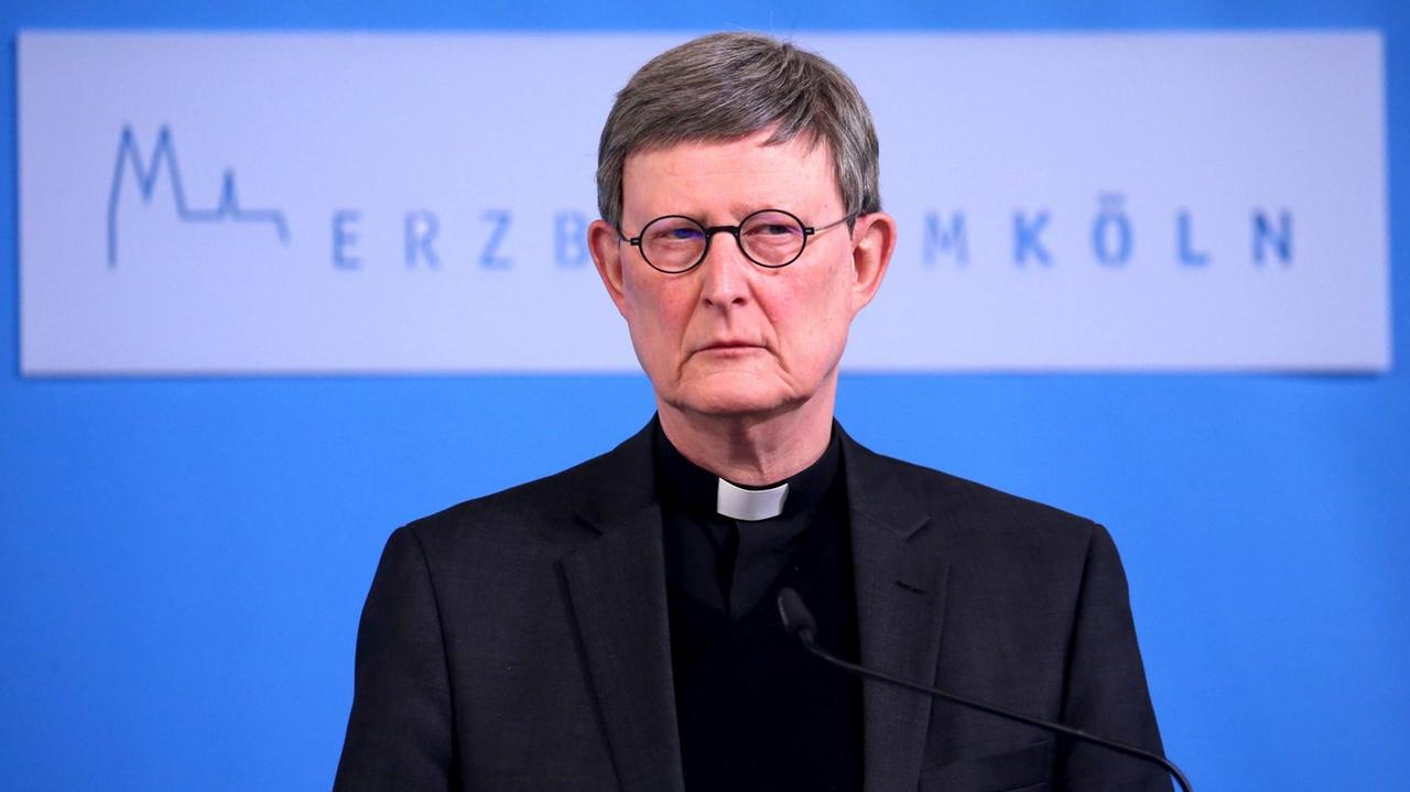 Kardinal Rainer Maria Woelki, Erzbischof von Köln, kommt zu einer Pressekonferenz des Erzbistum Köln zur Vorstellung der Konsequenzen aus dem vergangene Woche veröffentlichten Missbrauchsgutachten des Strafrechtlers Gercke.