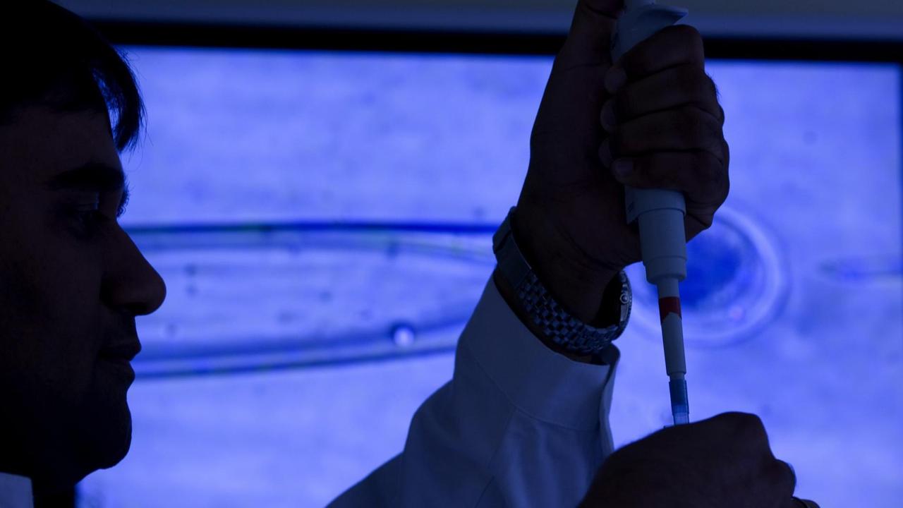 Ein Wissenschaftler arbeitet in einem Labor. Ein Wissenschaftler arbeitet in einem Labor.