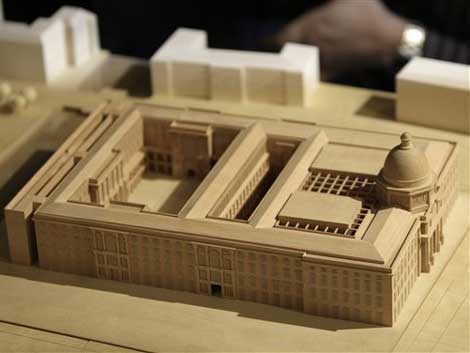 Der Siegerentwurf des italienischen Architekten Francesco Stella für den Wiederaufbau des Berliner Stadtschlosses. Der Siegerentwurf des italienischen Architekten Francesco Stella für den Wiederaufbau des Berliner Stadtschlosses.