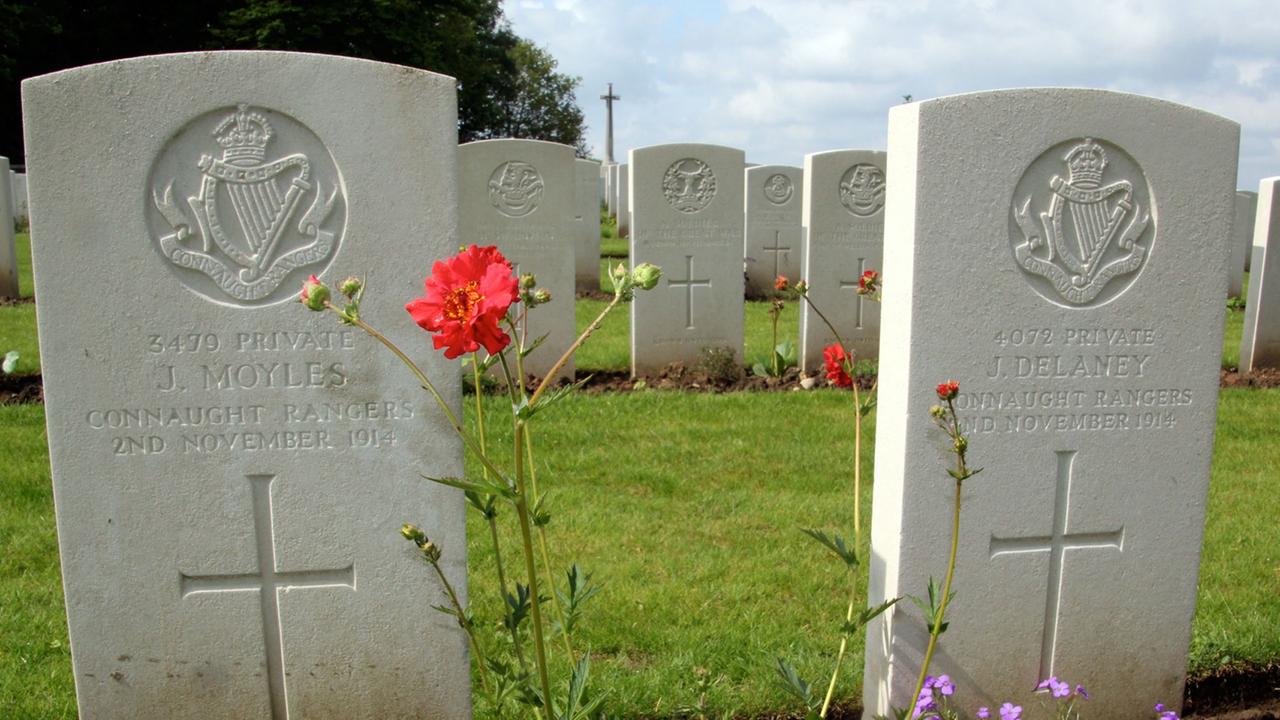 Der britische Friedhof bei Ypern (Belgien) 