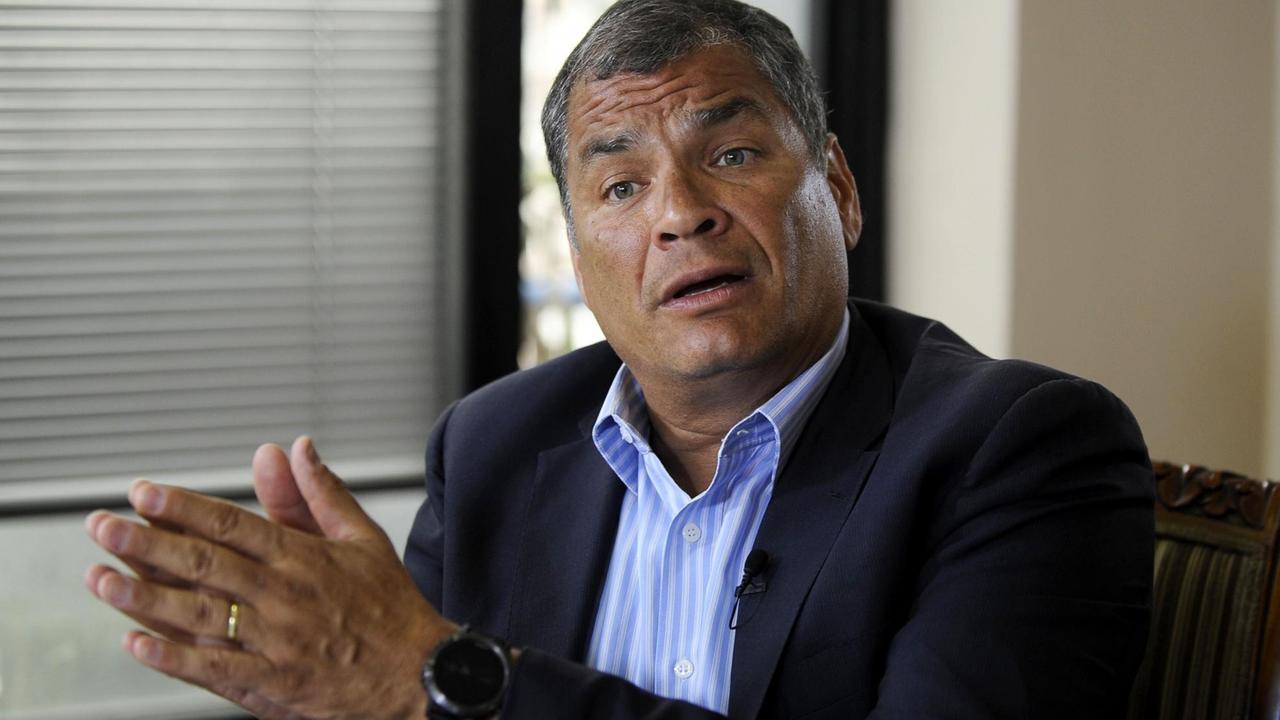 Der ehemalige Präsident Ecuadors, Rafael Correa Der ehemalige Präsident Ecuadors, Rafael Correa