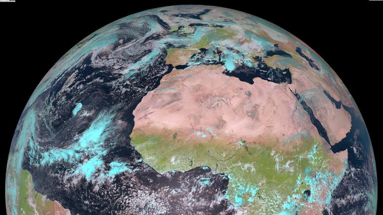 Die Erde, aufgenommen von Meteosat-9