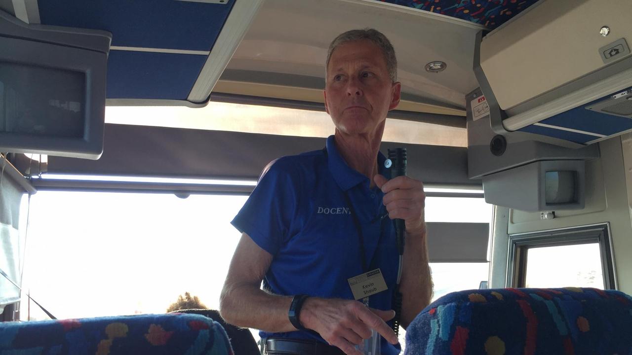 Tourguide Kevin ist stolz: "Der Reaktor wurde in weniger als einem Jahr gebaut." Tourguide Kevin ist stolz: "Der Reaktor wurde in weniger als einem Jahr gebaut."