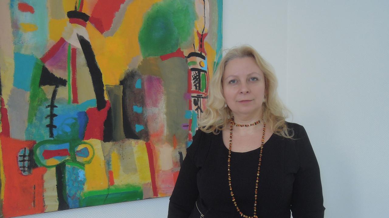 Die Direktorin des "Nationalen Zentrums für zeitgenössische Kunst" in Minsk Natalja Scharangowitsch