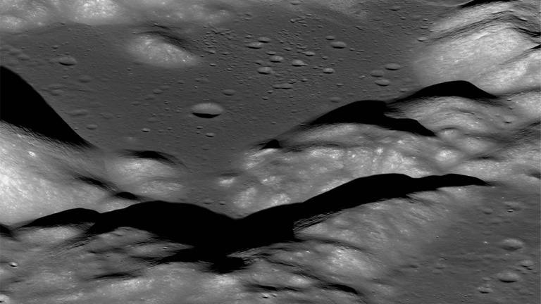 Das Tal von Taurus-Littrow, in dem Apollo 17 gelandet ist – aufgenommen vom Lunar Reconnaissance Orbiter