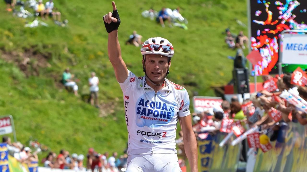 Der italienische Radprofi Danilo Di Luca bei der Tour of Austria 2012 in Kitzbühel.