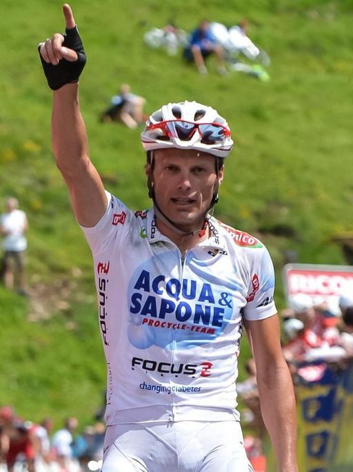 Der italienische Radprofi Danilo Di Luca bei der Tour of Austria 2012 in Kitzbühel.