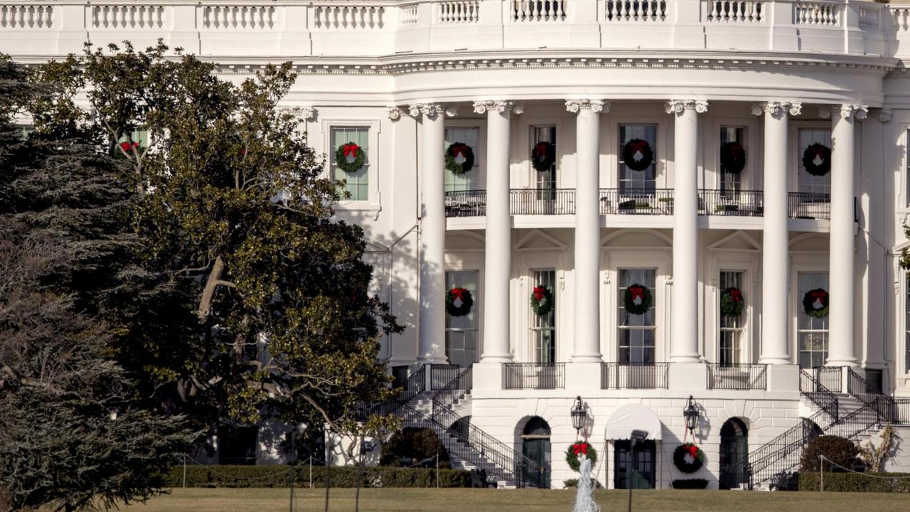 Ein Teil der sogenannten Jackson-Magnolie am Weißen Haus in Washington.