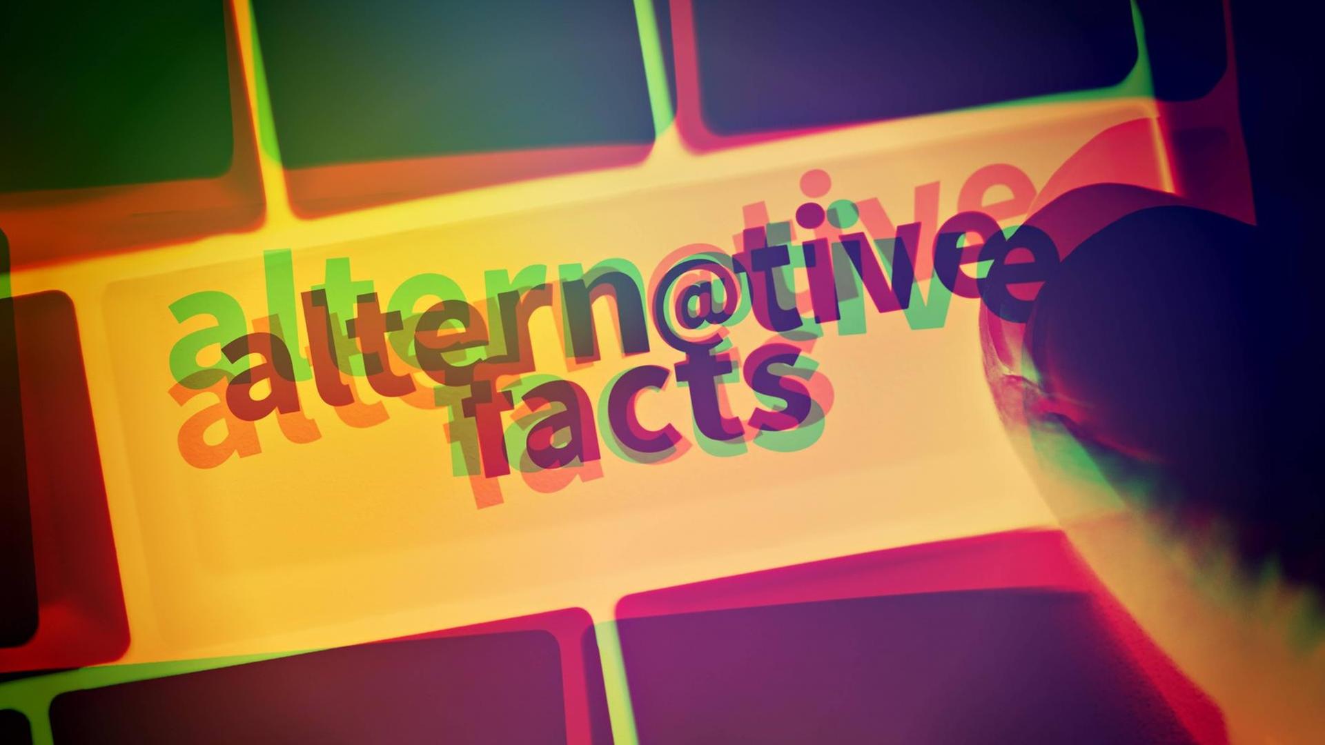 Computertaste mit der Aufschrift "alternative facts". Computertaste mit der Aufschrift "alternative facts".