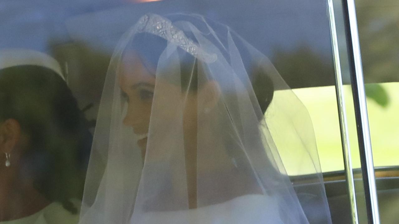 Die amerikanische Schauspielerin Meghan Markle auf dem Weg zu ihrer Trauung mit dem britischen Prinzen Harry.