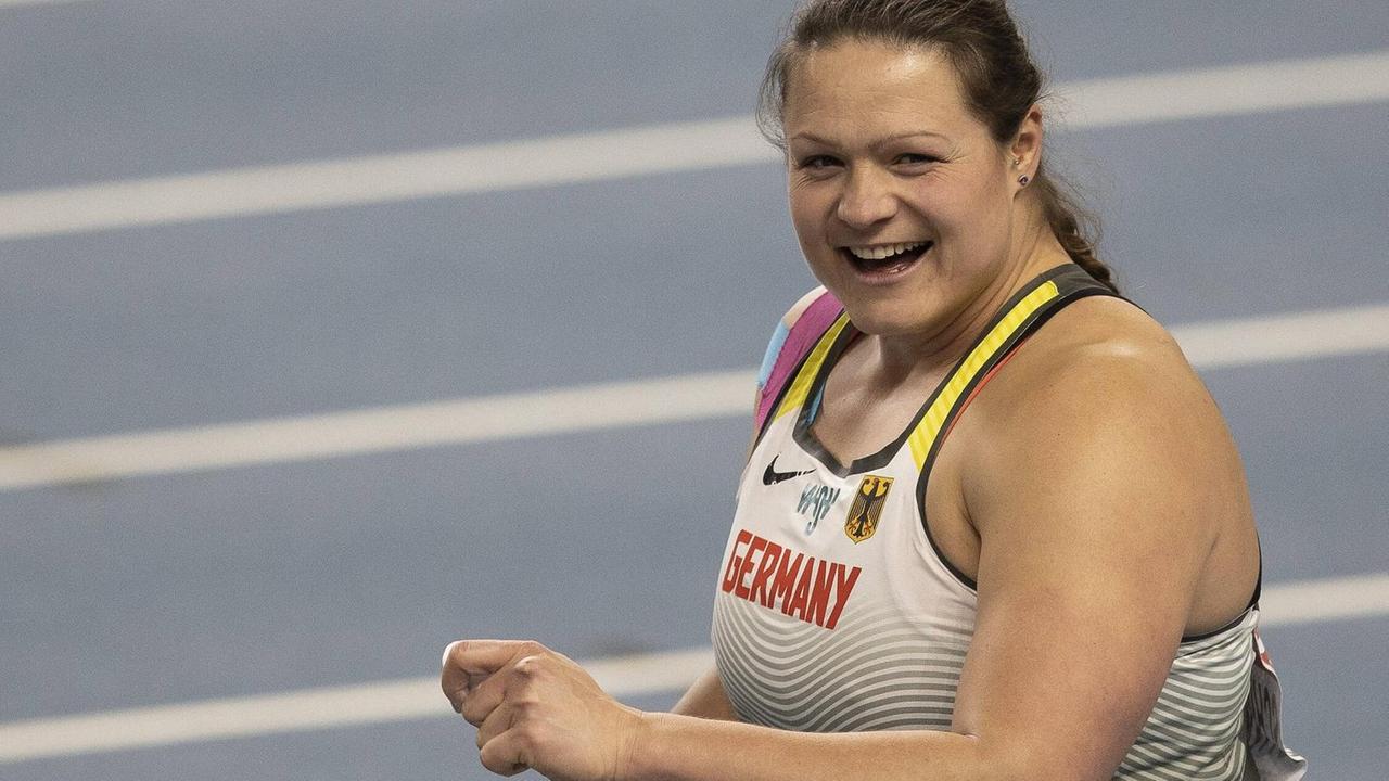 Kugelstoßerin Christina Schwanitz Kugelstoßerin Christina Schwanitz