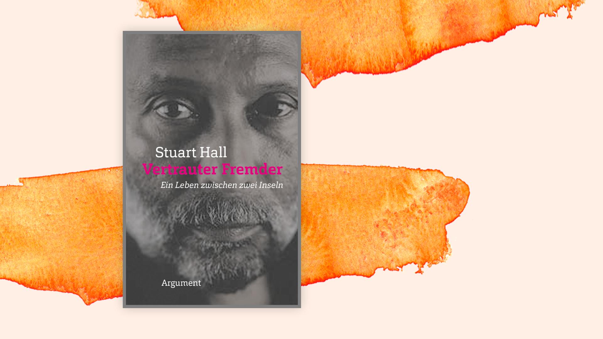 Buchcover von Stuart Halls "Vertrauter Fremder - Ein Leben zwischen zwei Inseln" vor Deutschlandfunk Kultur Hintergrund. Buchcover von Stuart Halls "Vertrauter Fremder - Ein Leben zwischen zwei Inseln" vor Deutschlandfunk Kultur Hintergrund.