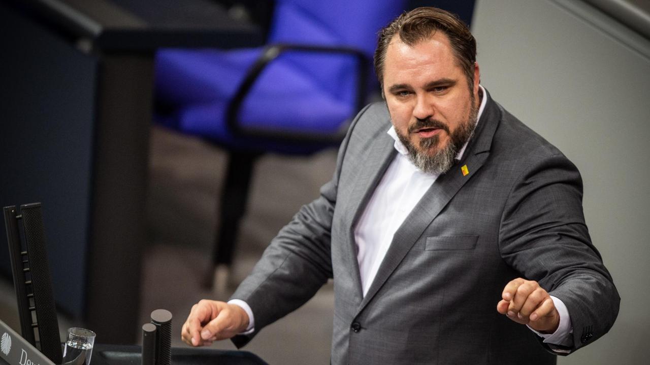 Das Foto zeigt den bayerischen FDP-Vorsitzenden und Bundestagsabgeordneten Daniel Föst bei einer Rede im Bundestag. Das Foto zeigt den bayerischen FDP-Vorsitzenden und Bundestagsabgeordneten Daniel Föst bei einer Rede im Bundestag.