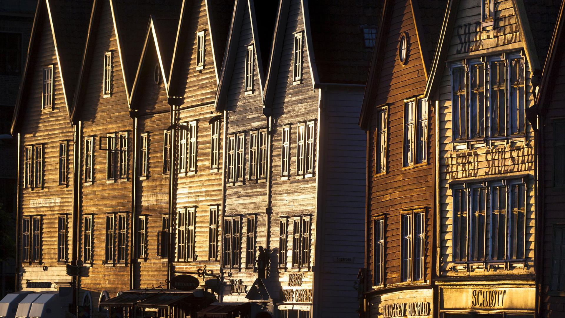 Der Stadtteuk Bryggen in Bergen, Norwegen. Der Stadtteuk Bryggen in Bergen, Norwegen.
