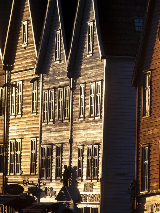 Der Stadtteuk Bryggen in Bergen, Norwegen.