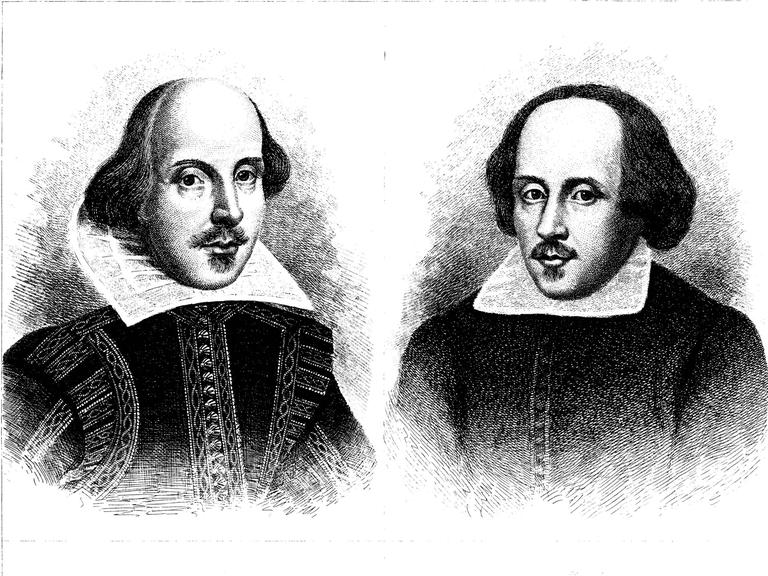 Zwei der bekanntesten Bildnisse des 17. Jahrhunderts: William Shakespeare.