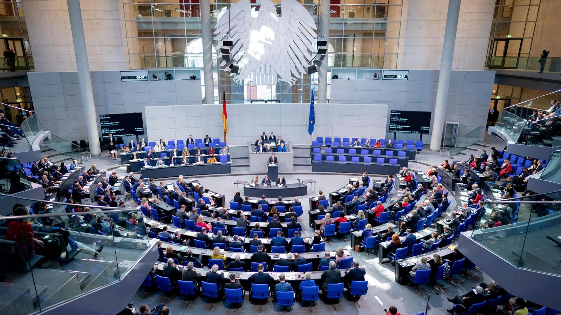 Das Plenum des Bundestages.