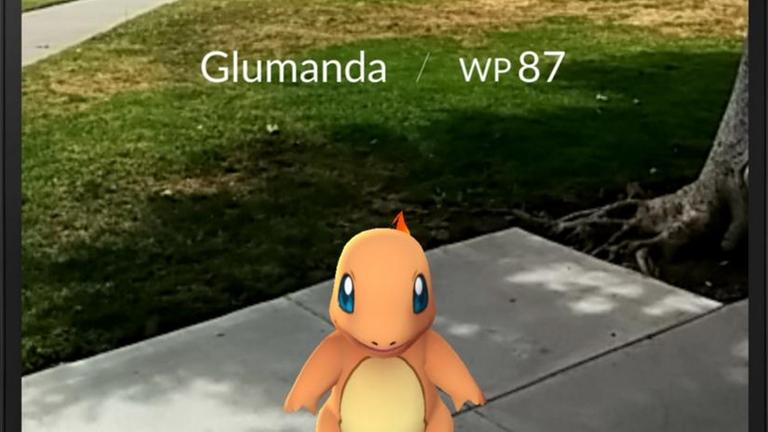 Das Spiel "Pokémon Go" auf einem Smartphone. Das Spiel "Pokémon Go" auf einem Smartphone.