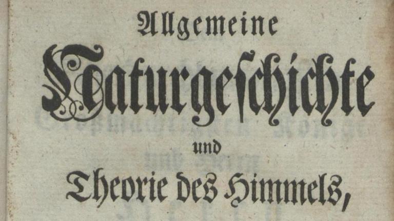 Titelblatt des berühmten kosmologischen Werks von Immanuel Kant Titelblatt des berühmten kosmologischen Werks von Immanuel Kant