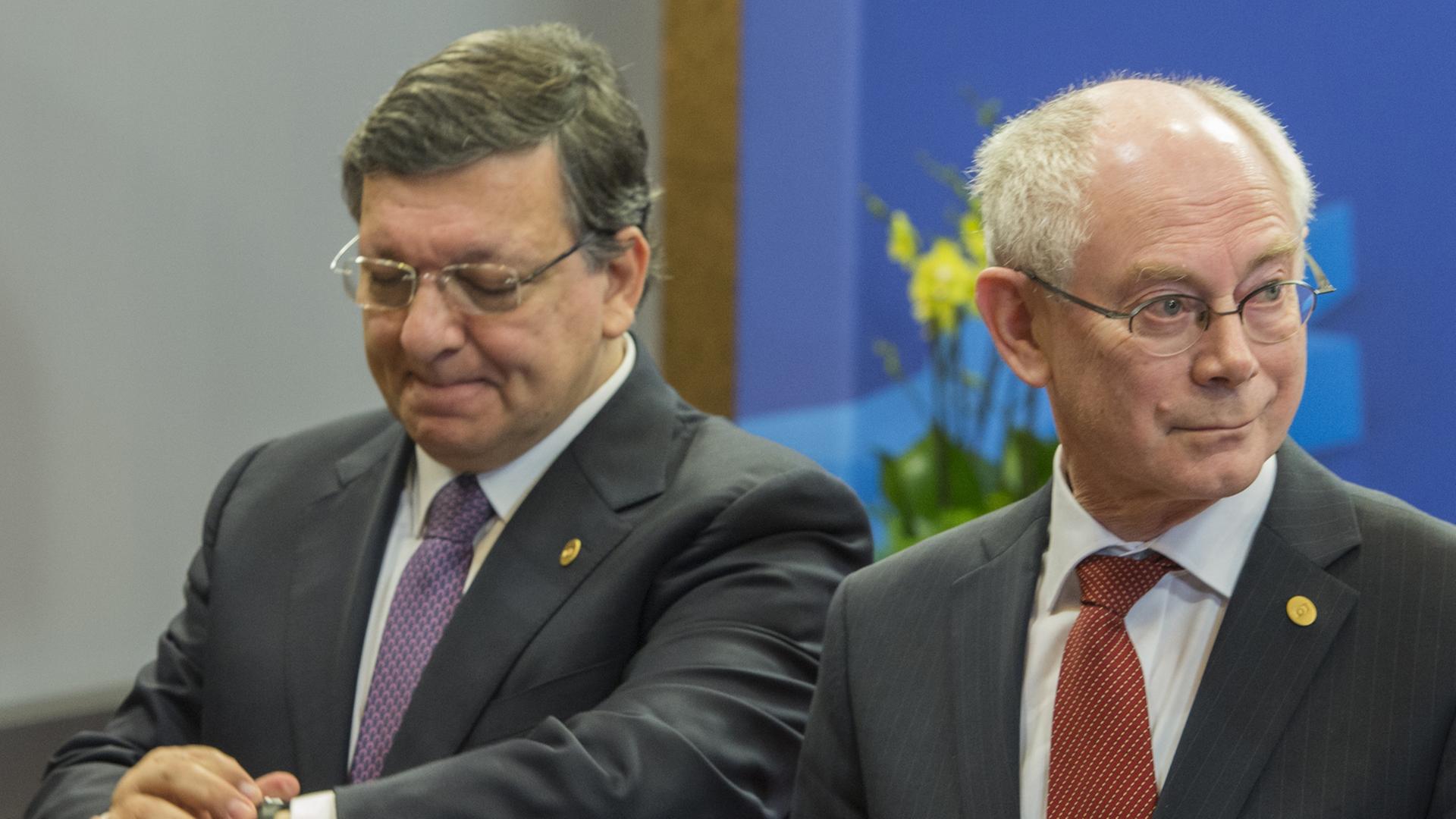 Wer folgt ihnen nach? EU-Kommissionspräsident Barroso (links) und EU-Ratspräsident Van Rompuy.