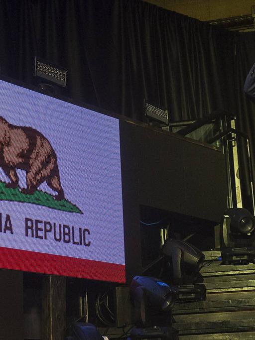 Gavin Newsom, demokratischer Kandidat für das Amt des Gouverneurs in Kalifornien, bei seiner Wahlparty.