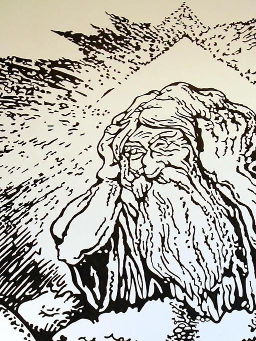 Der antimaterialistischen Tradition zum Trotz: Gott ein alter Mann mit Bart.