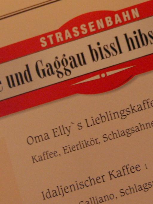 Speisekarte des Erlebnisrestaurants "Dresden 1900" mit sächsischen Spezialitäten.