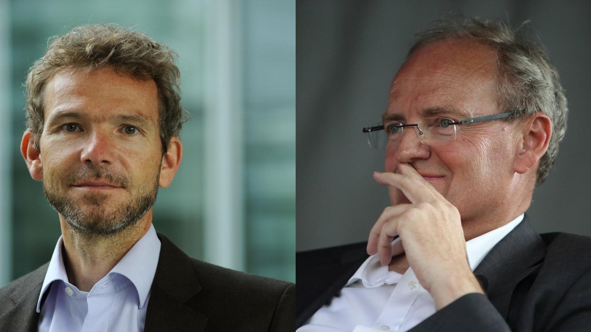 Joachim Frank, Chefkorrespondent der DuMont Mediengruppe (l) - Hubert Wolf, Professor für Kirchengeschichte in Münster (r) Joachim Frank, Chefkorrespondent der DuMont Mediengruppe (l) - Hubert Wolf, Professor für Kirchengeschichte in Münster (r)