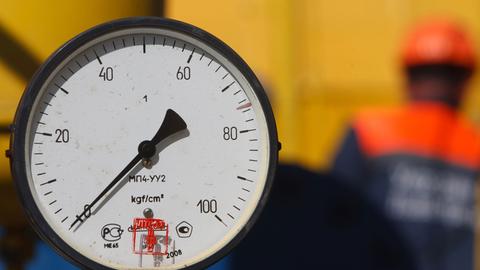 Nix drin: Ein Druckventil an einer Gasleitung der ukrainischen Speicherstation Bilche-Volytsko-Uherske steht auf null.