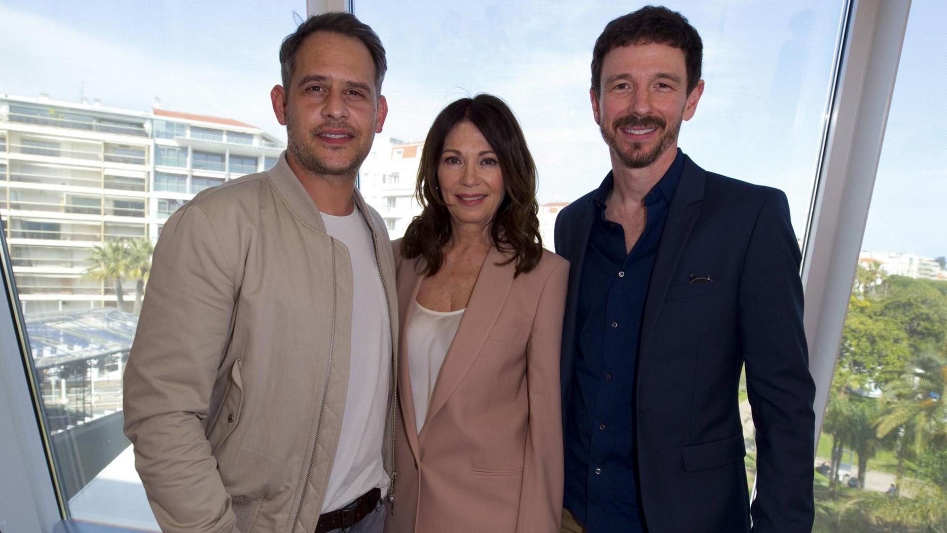 Die Schauspieler Moritz Bleibtreu, Iris Berben und der Produzent Oliver Berben Die Schauspieler Moritz Bleibtreu, Iris Berben und der Produzent Oliver Berben