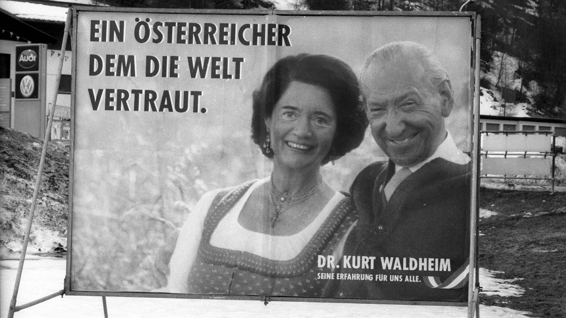Kurt Waldheim - Wahlplakat zur Präsidentschaftswahl in Österreich, 15.03.1986 Kurt Waldheim - Wahlplakat zur Präsidentschaftswahl in Österreich, 15.03.1986
