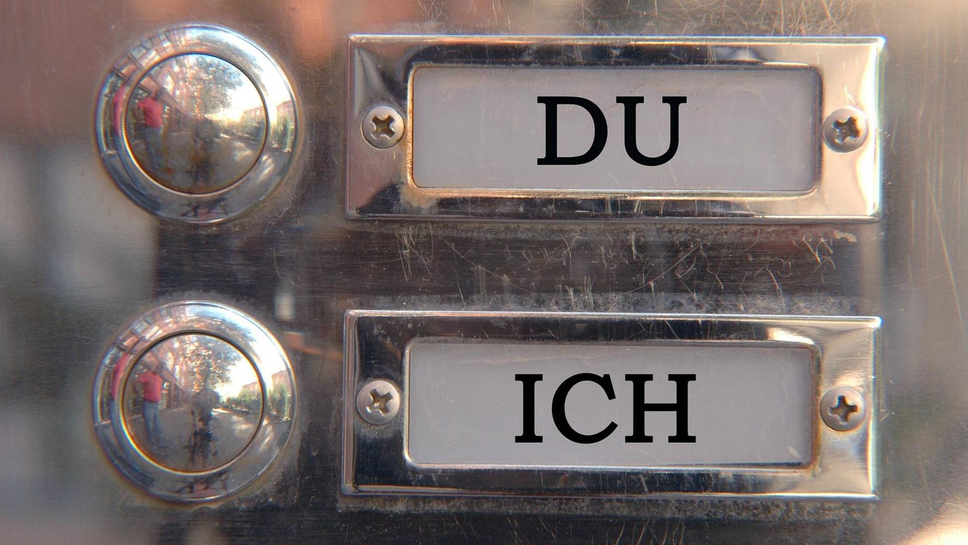 Klingelschilder "Du" und "Ich" Klingelschilder "Du" und "Ich"