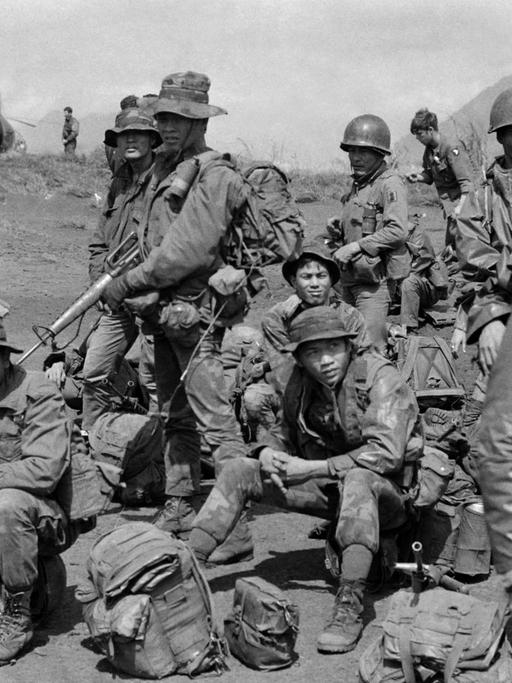 Südvietnamesische Soldaten in Kambodscha.