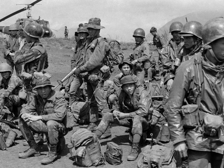 Südvietnamesische Soldaten in Kambodscha.