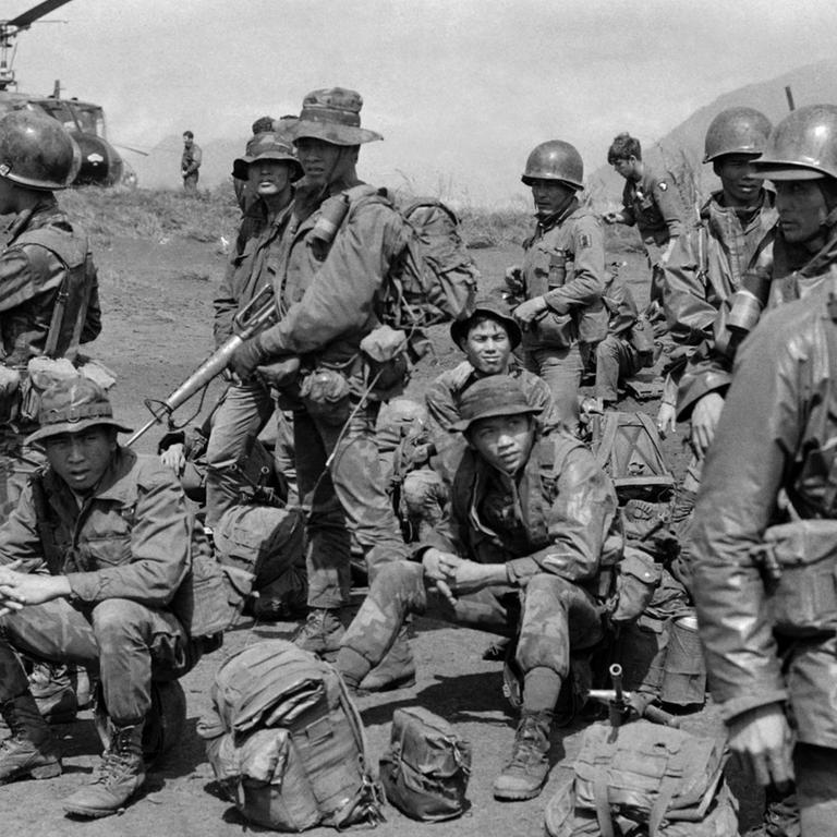 Südvietnamesische Soldaten in Kambodscha.