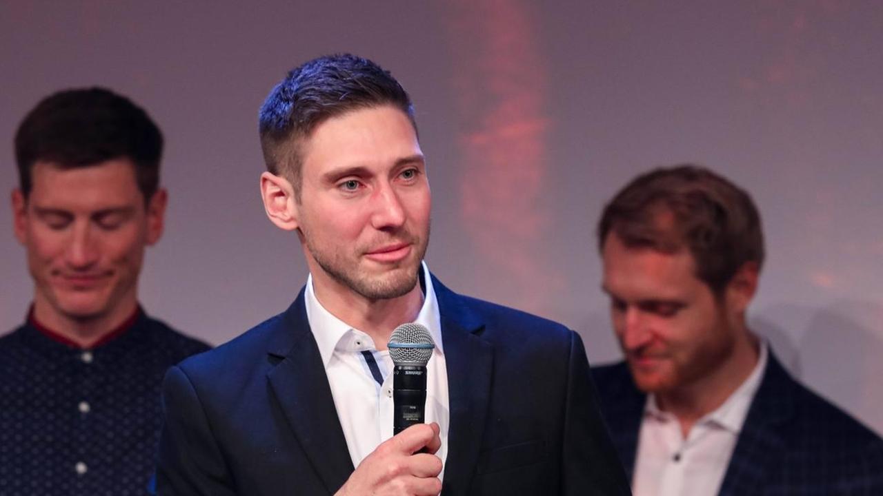 Junior Sportler des Jahres, 23.10.2021 Max Hartung, ehemaliger Säbelfechter und jetziger Geschäftsführer der Sportstiftung Nordrhein-Westfalen bei der Veranstaltung "Junior Sportler des Jahres" am 23.10.2021 in Düsseldorf. Junior Sportler des Jahres, 23.10.2021 Max Hartung, ehemaliger Säbelfechter und jetziger Geschäftsführer der Sportstiftung Nordrhein-Westfalen bei der Veranstaltung "Junior Sportler des Jahres" am 23.10.2021 in Düsseldorf.
