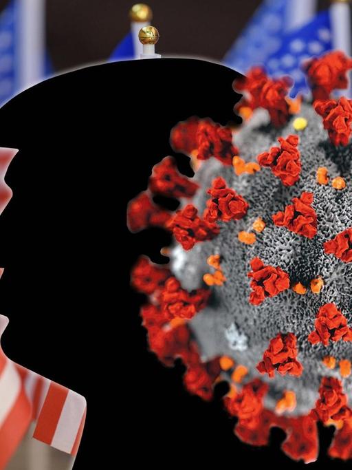 US-Präsident Donald Trump ist positiv auf das Coronavirus getestet worden. Auch seine Frau Melania habe sich angesteckt. Eine enge Beraterin hatte sich zuvor mit dem Virus infiziert. Symbolbild, Themenbild, Montage