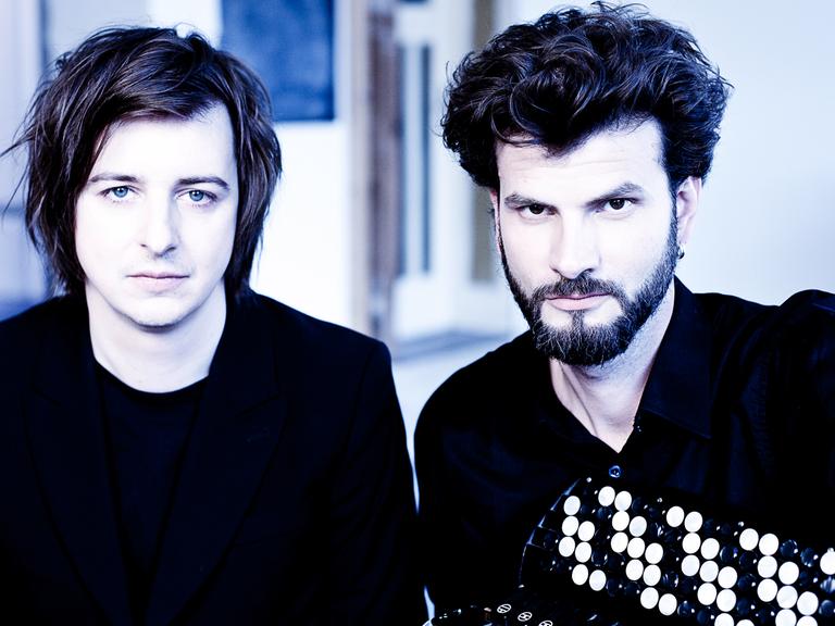 Der Jazzpianist Michael Wollny (links) und der Akkordeonist Vincent Peirani.