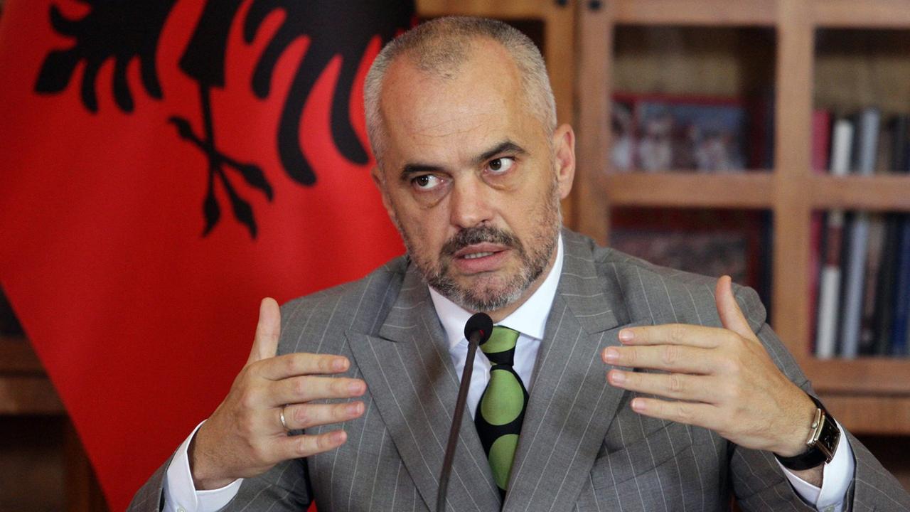 Edi Rama, Ministerpräsident, Albanien, aufgenommen Juni 2014 Edi Rama, Ministerpräsident, Albanien, aufgenommen Juni 2014